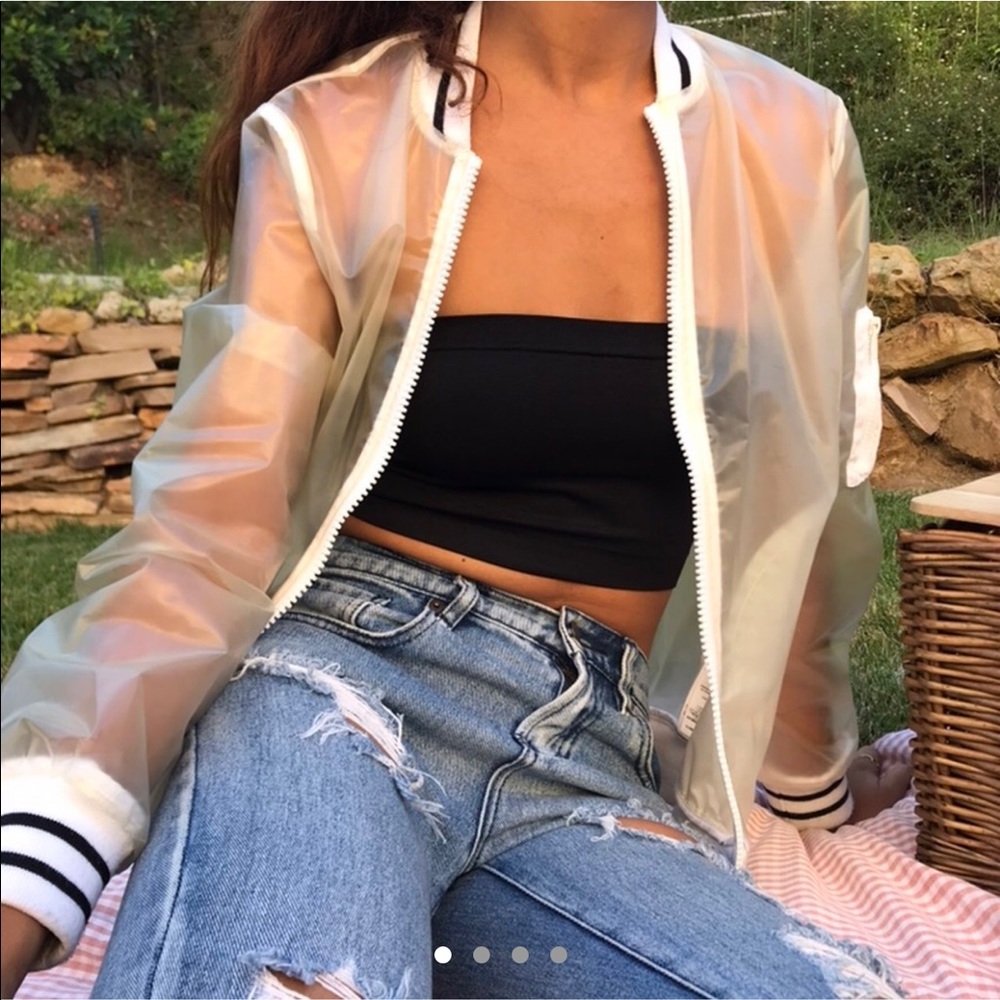 *REPOP* Topshop transparent bomber jacket